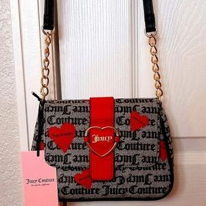 NWT JUICY COUTURE VALENTINE HEART CROSSBODY/SHOULDER BAG